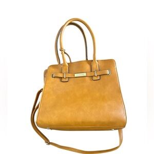 Brown Structured Handbag